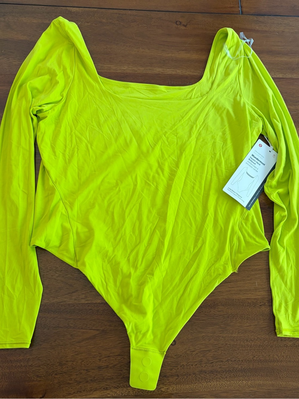 NWT Lululemon Nulu Square Neck Long Sleeve Bodysuit Lichen
Green Size XS